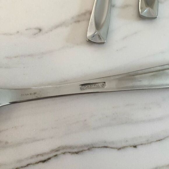 NEW Silver Serving Set Oneida Satin Lincoln 18/0 Stainless Steel Hostess Set 5 - Picture 4 of 5